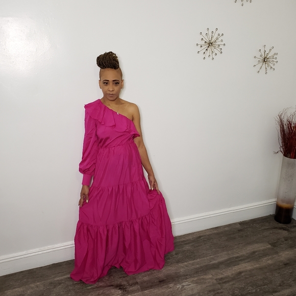 One Sleeve Maxi Dress - Picture 1 of 1